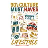 90's - Men's Block Tee Design