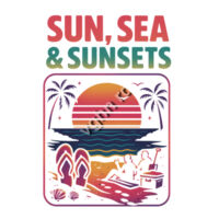 Sun, Sea & Sunsets - Kid's Tee Design
