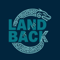 Land Back Teal - Men's Block Tee Design