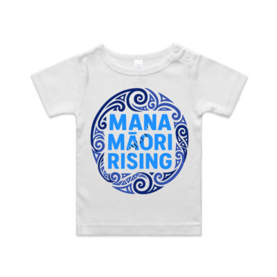 Mana Māori Rising Blue - Pēpi Tee Thumbnail