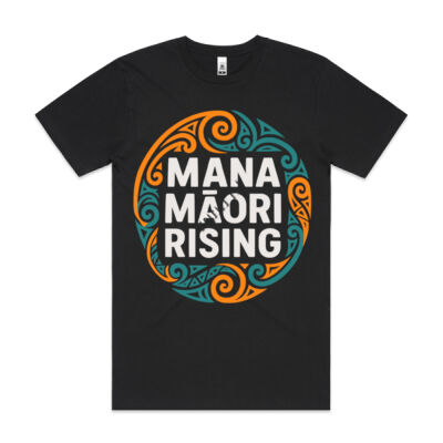 Mana Māori Rising Light – Men's Block Tee Thumbnail