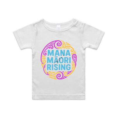 Mana Māori Rising Blue - Pēpi Tee Thumbnail
