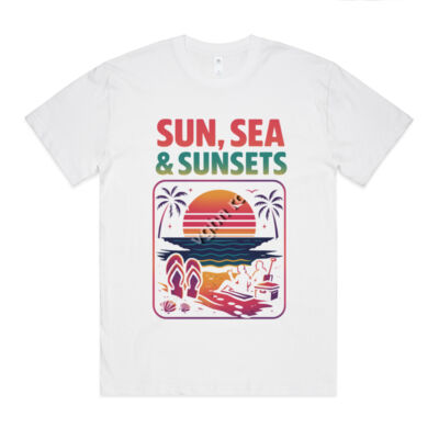 Sun, Sea & Sunsets - Men's Oversized Tee Thumbnail