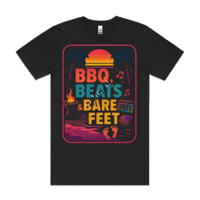 BBQ, Beats & Bare Feet - Men's Block Tee Thumbnail