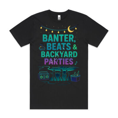 Banter, Beats & Backyard Parties - Men's Block Tee Thumbnail