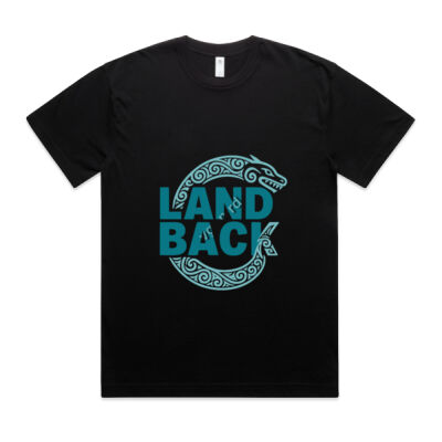 Land Back Teal - Men's Oversized Tee Thumbnail